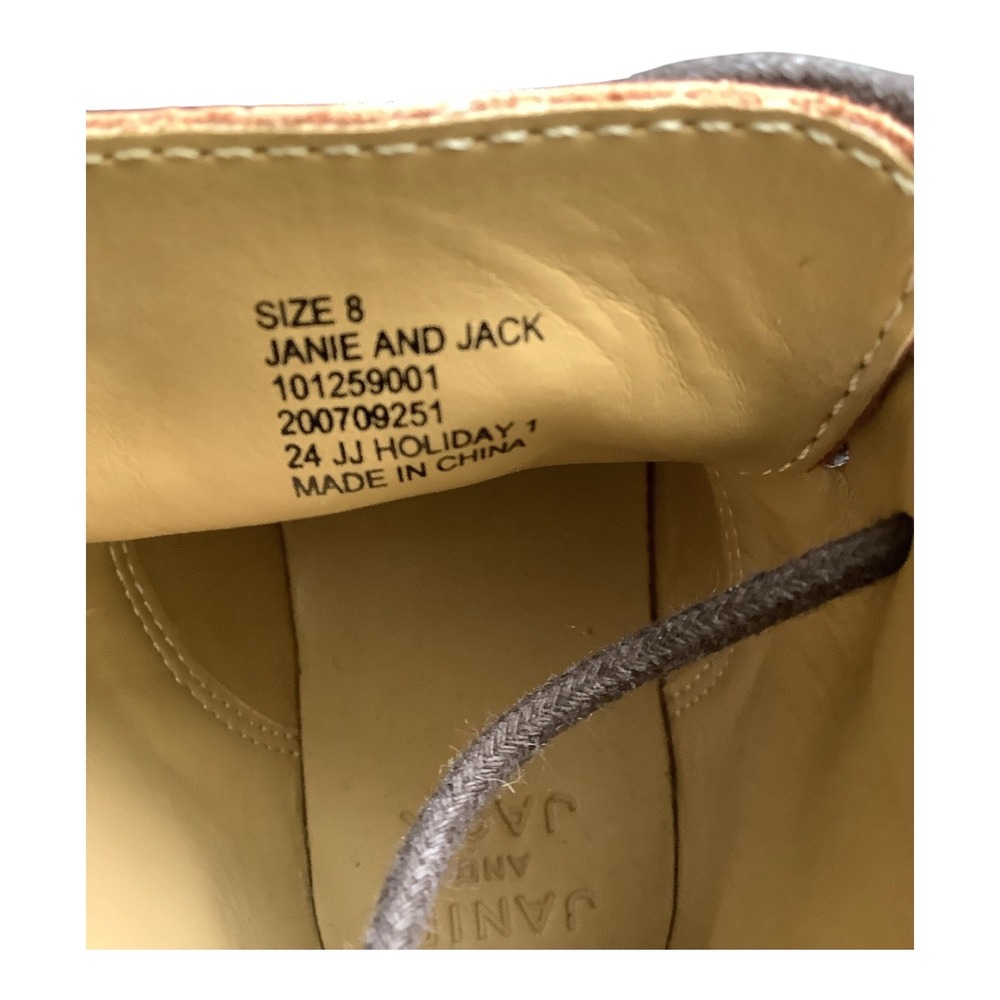 Janie and Jack Kids Brown Leather‎ Desert Chukka Boots Size 8 101259001 Holiday - Picture 5 of 6